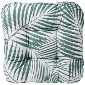 Poduszka na krzesło, wzór palmy w kolorze zielonym, kwadratowa