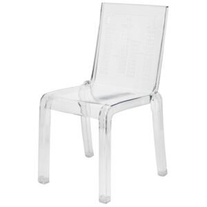 Krzesło Designerskie NEW YORK transparentne bezbarwne kolor: bezbarwny (transparentny), Materiał: poliwęglan