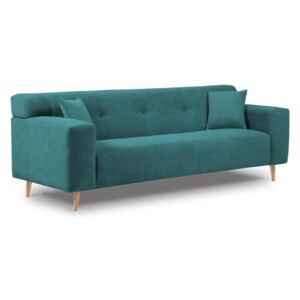 Turkusowozielona sofa 3-osobowa Kooko Home Twist