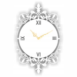 Zegar metalowy retro candela biały 40cm