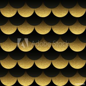 Fototapeta Abstrakcjonistyczny bezszwowy geometryczny wzór z czarny i złocisty tekstury s