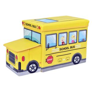 Pufa pojemnik Bus - żółty