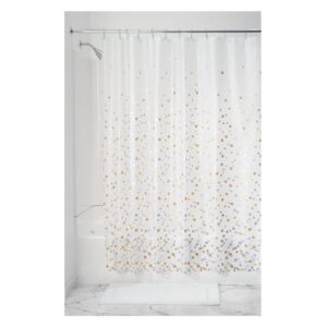 Przezroczysta zasłona prysznicowa iDesign Confetti, 183x183 cm