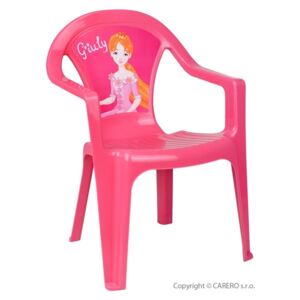 Dziecięce plastikowe krzesełko różowe Giuly - zniżka dla rejestrowanych
