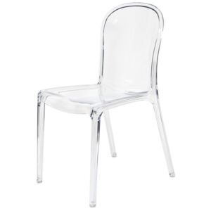 Krzesło Designerskie MONA LISA transparentne bezbarwne kolor: bezbarwny (transparentny), Materiał: poliwęglan