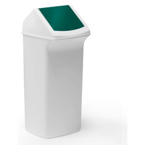Pojemnik na śmieci Alfred z obrotową pokrywą, 40 L, zielona pokrywa
