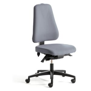 Krzesło biurowe BRIGHTON, mechanizm swobodnego bujania, wysokie oparcie, szary, czarny