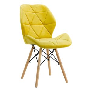 Krzesło BIG MILO velvet żółty