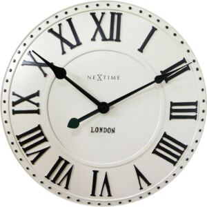 Zegar ścienny London Roman biały