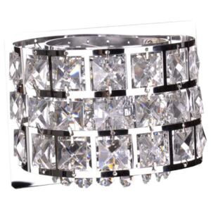 Kryształowa LAMPA ścienna SATURN 21-70135 Candellux glamour OPRAWA kryształki crystal chrom przezroczysta