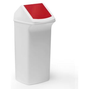 Pojemnik na śmieci Alfred z obrotową pokrywą, 40 L, czerwona pokrywa