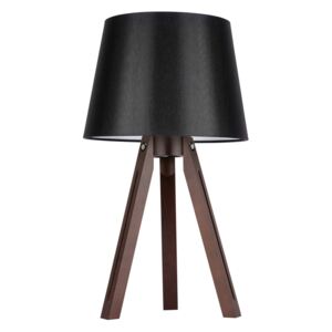 Lampa na stół czarna Spotlight TRIPOD drewno bukowe 6115076
