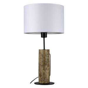 Lampa na stół biała Spotlight Pino drewniana 77627904