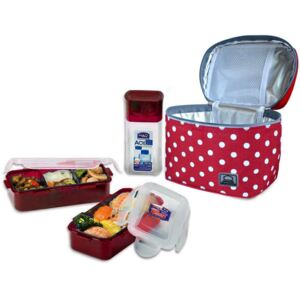 Lock&Lock Zestaw "Lunch Boxes" z torbą termoaktywną, czerwony, BEZPŁATNY ODBIÓR: WROCŁAW!
