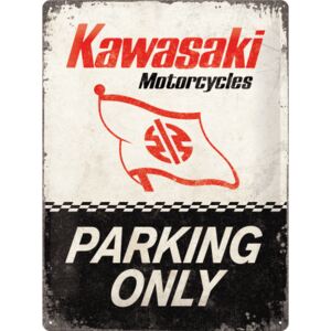 Postershop Metalowy obrazek: Kawasaki Parking Only, BEZPŁATNY ODBIÓR: WROCŁAW!
