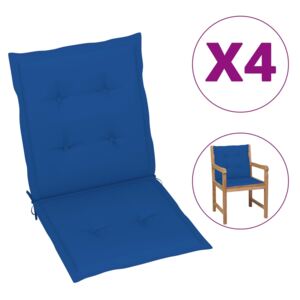 Poduszki na krzesła ogrodowe, 4 szt., kobaltowe, 100x50x4 cm