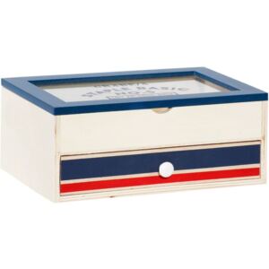 TimeLife drewniane pudełko z szufladą, niebieskie, BEZPŁATNY ODBIÓR: WROCŁAW!