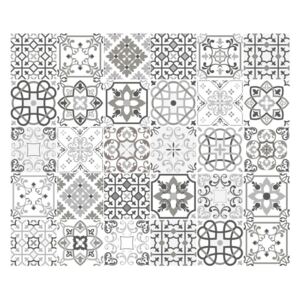 Zestaw 30 samoprzylepnych naklejek Ambiance Cement Tiles Shade of Gray Bari, 10x10 cm