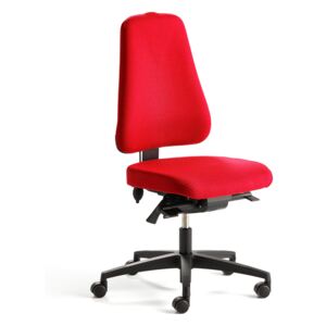 Krzesło biurowe BRIGHTON, mechanizm swobodnego bujania, wysokie oparcie, czerwony, czarny