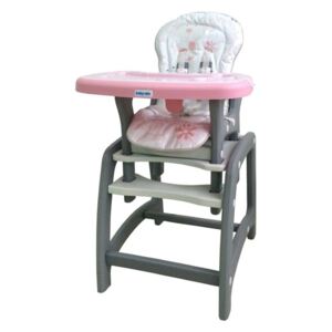 Krzesełko do karmienia Baby Mix 2w1 różowe
