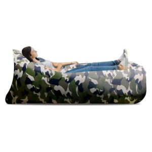 Lazy bag XXL - MORO1 ZIELONE air sofa materac leżak na powietrze