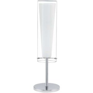 Lampa stołowa Eglo Pinto 89835 oprawa 1x60W E27 biała, chrom