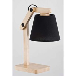 Lampka nocna Alfa Joga 22718 Black lampa biurkowa oprawa lampa stołowa 1x60W E27 czarny drewno