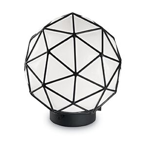 Lampa stołowa Ideal Lux Maglie TL1 D25 159317 lampka 1x60W E27 biała / czarna