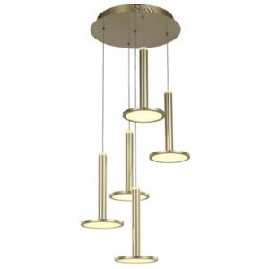 Italux Oliver MD17033012-5A GOLD Lampa wisząca zwis 1x60W LED Złoty