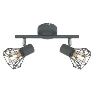 Candellux Verve 92-60976 listwa lampa sufitowa spot 2x40W E14 szary mat