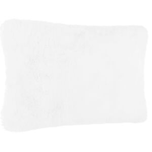 Poduszka dekoracyjna, sztuczne futro, kolor biały 45x30 cm