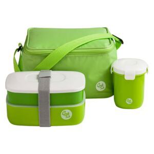 Zielony pojemnik na przekąskę, kubek i torba Premier Housewares Grub Tub, 21x13 cm
