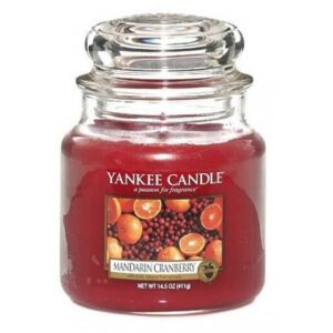 Świeca Yankee Candle Mandarin Cranberry, średni słoik (411g)