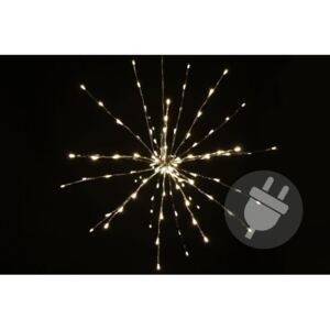 Świąteczne LED oświetlenie - deszcz meteorów, ciepła biel