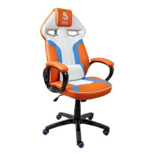 Fotel obrotowy gamingowy DRAGON Orange/Blue/White