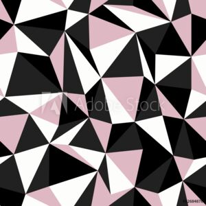 Fototapeta Czarno-różowy kolor trójkąta bez szwu deseń