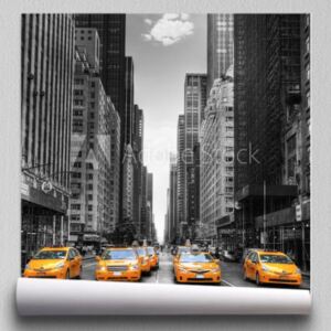 Fototapeta Aleja z taksówkami w Nowym Jorku