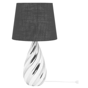 Lampa stołowa czarna/srebrna 65 cm VISELA