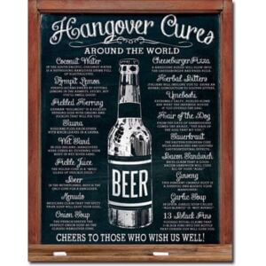 Postershop Metalowa tabliczka Hangover Cures, BEZPŁATNY ODBIÓR: WROCŁAW!