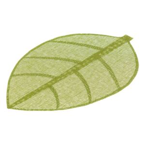 Zielona mata stołowa w kształcie liścia Unimasa, 50x33 cm