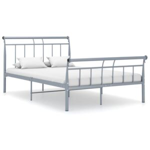 Rama łóżka, szara, metalowa, 120 x 200 cm