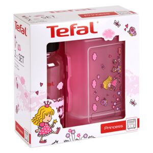 Tefal Zestaw plastikowe pudełko KIDS + butelka tritan 0,4 L różowa – księżniczka K3169114, BEZPŁATNY ODBIÓR: WROCŁAW!