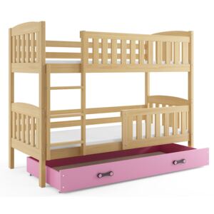 Drewniane łóżko piętrowe dla dzieci 90x200 - Celinda 3X