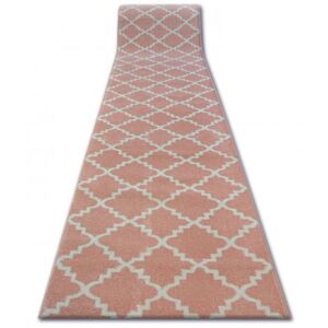 Chodnik SKETCH - F343 różowo/kremowa koniczyna marokańska trellis