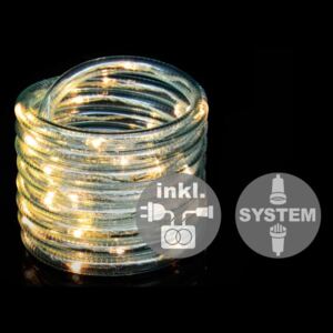 Diled kabel oświetleniowy - 40 LED ciepły biały + zasilanie
