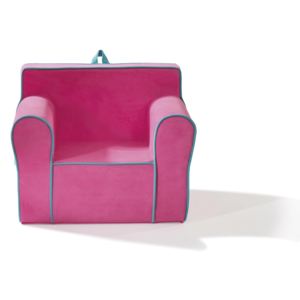 Fotel dziecięcy Comfort, tapicerowany, dł.61 x szer.49 x wys.52 cm - różowy