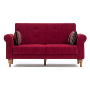 Czerwona sofa rozkładana Madona