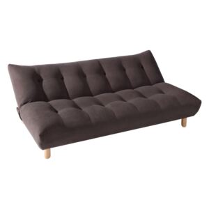 Rozkładana sofa 3-osobowa VINCENT II typu clic-clac z tkaniny – kolor brązowy