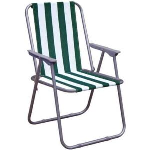 Happy Green krzesło plażowe, zielone pasy, BEZPŁATNY ODBIÓR: WROCŁAW!