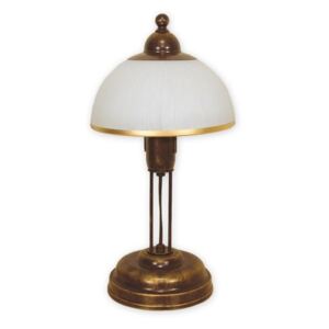 Lampka stołowa Flex 1 pł. / brązowy + zdobienie złotem O1488 BR - LEMIR